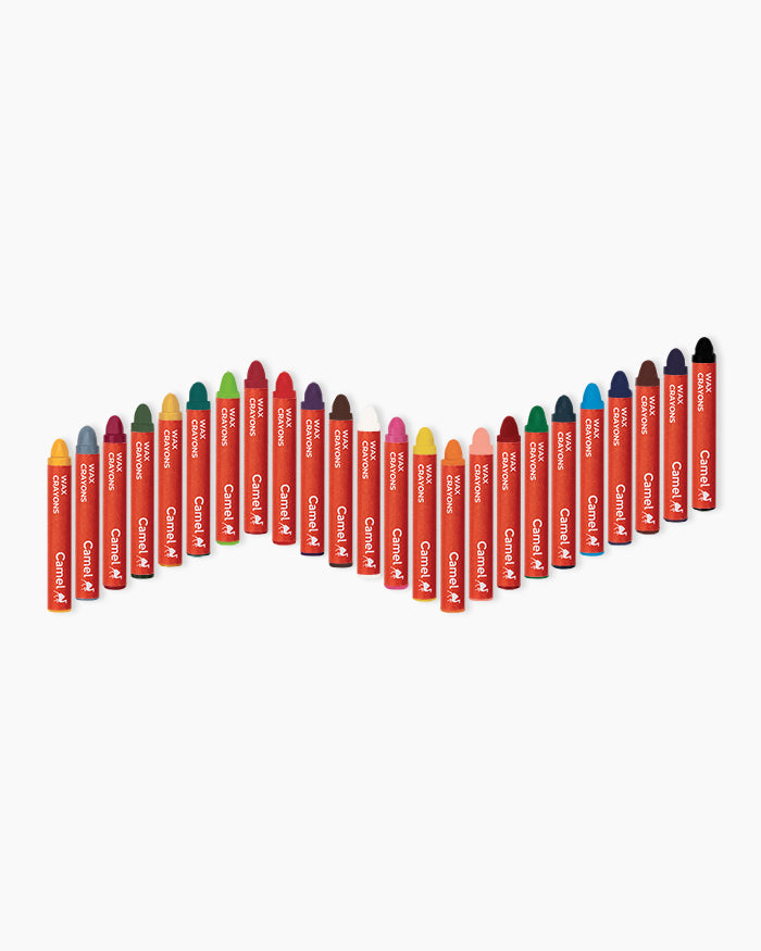 Camlin Wax Crayons 24 Shades | Bright & Smooth Coloring | Rich Pigments | Ideal for Kids, School & Art Projects