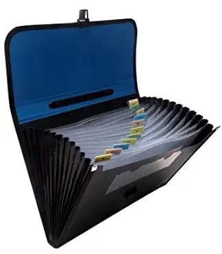 KIYA Presents Expanding Bag No-900 Plastic File Folder F/C Expanding Bag with Handle Multi Colours