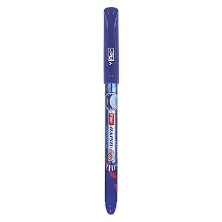 FLAIR Super Smooth Rapid Gel Pen | Tip Size 0.5 mm | Elegant Metal Clip With Soft Rubber Grip | WaterProof Ink For Smudge Free Writing | Ideal for School, Collage & Office | Blue Ink Pack of 3 pcs