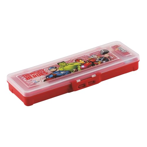 SKI Pencil Box with Separate Compartment for Eraser & Sharpner