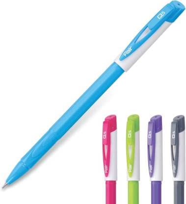 FLAIR Q5 Easy Writing Ball Pen ( pouch pack of 5 pcs) | Tip Size 0.7 To 1 mm | Ergonomically designed Hexagonal Body | Comfortable Grip| Ideal for School, Collage And Office | Blue Ink,