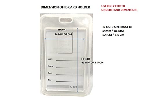 AMKAY I- Cards 0022 55x85mm  | Hard Plastic ID Card Holder/Badge for Office| Compatible with Various Badge Holders, Clips, Lanyards, and Retractable Badge Reels. (Pack of 1, Navy Blue)