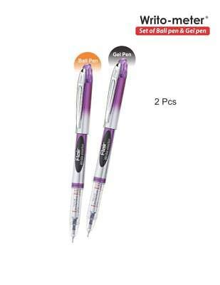 Flair Writometer Blue Pen | Set of 2 | 2 Gel Pen & 2 Ball Pen