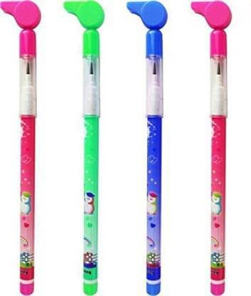 AMKAY Whistle Push Pencil Non Sharpening for kids for Return Gift Pencil Pack of 5