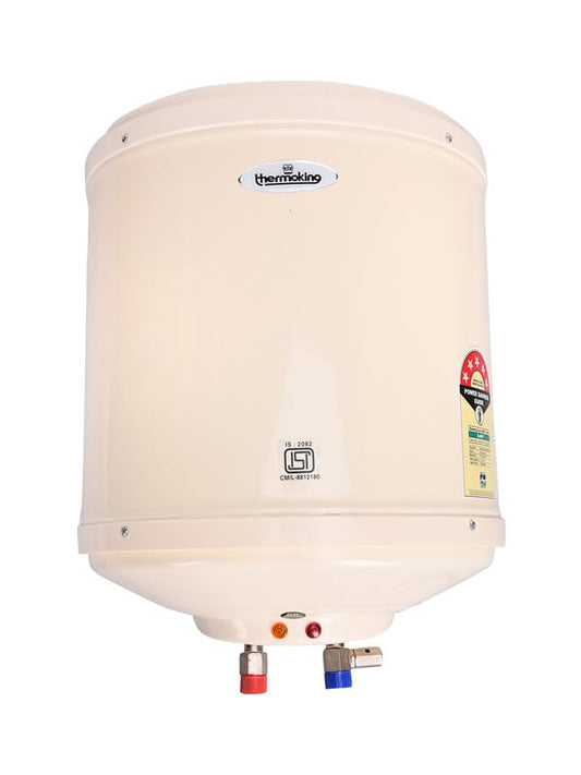 Thermoking 25 Litre Instant Water Heater (Geyser) with METAL outer Body |Compact Size|Suitable-High-rise Buildings|6 Bar High Pressure 5 Star rating |Made for Kitchen and Bathroom Applications (Ivory)