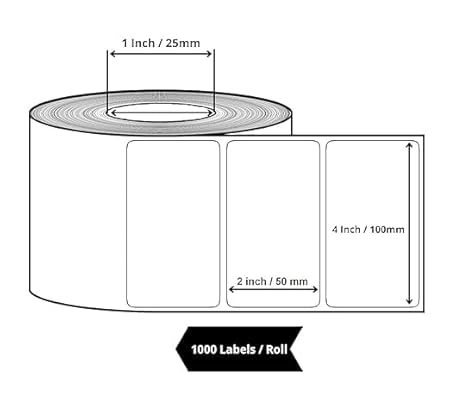 Kiya 100x50  direct thermal 1000 label is a popular size for shipping and product labeling in e-commerce. These labels are commonly used for shipping labels