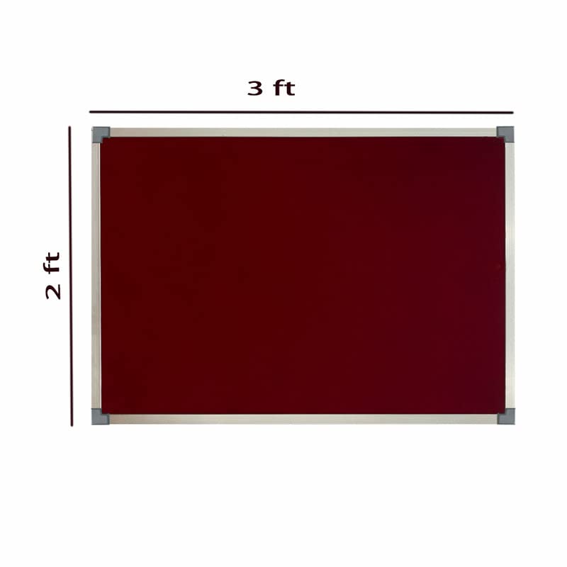 Digismart Noticeboard Classic Channel (Maroon) for Office, Home & School Aluminum (Pack of 1) (Non Magnetic)