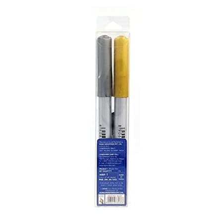 Doms Metallist Series Metallic Brush Pens  | 2 Shades (Gold & Silver) | Super Soft Tip | Ideal for Modern Calligraphy & Decorative Writing | Pack Of 2 Pcs