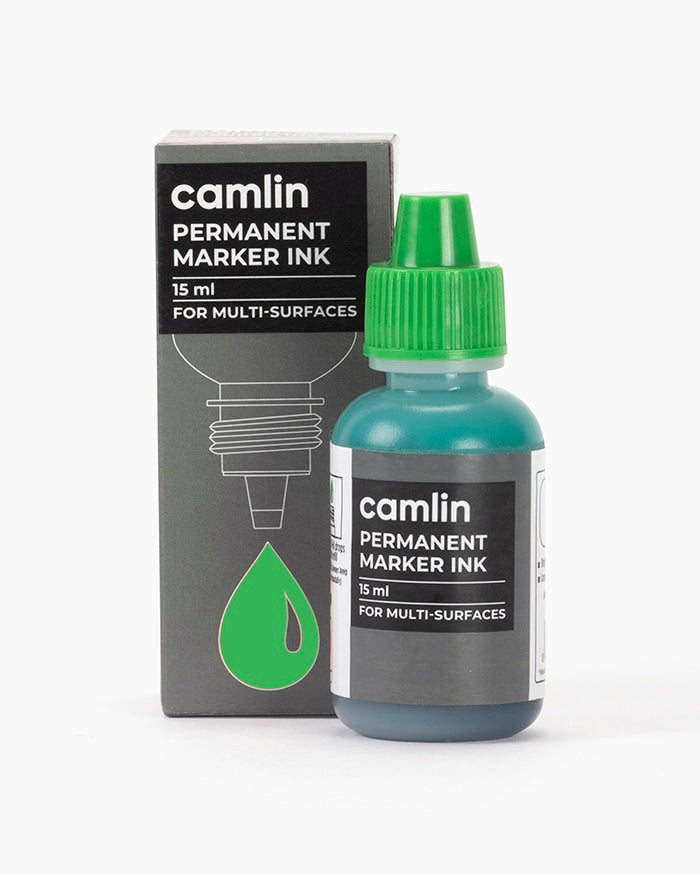 Camlin Permanent Marker Ink 15ml  | Refill Ink | Long-Lasting & Quick Dry | Bold & Smooth Writing | Ideal for Office, School & Industrial Use