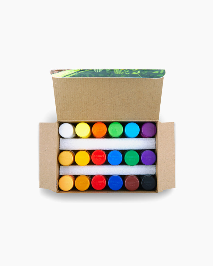 Camlin Poster Colours 18 Shades Set – Rich, Vibrant & Smooth Flow | Ideal for School Projects, Art & Craft |