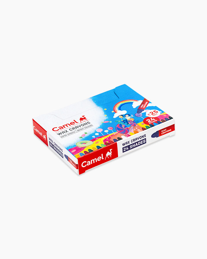 Camlin Wax Crayons 24 Shades | Bright & Smooth Coloring | Rich Pigments | Ideal for Kids, School & Art Projects