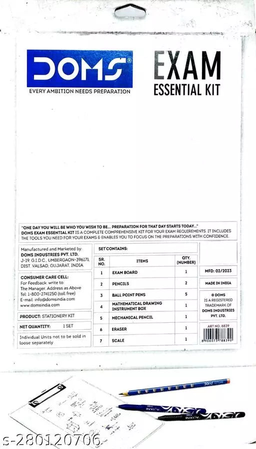 Doms Exam Essential Kit-Every Ambition Needs Preparation