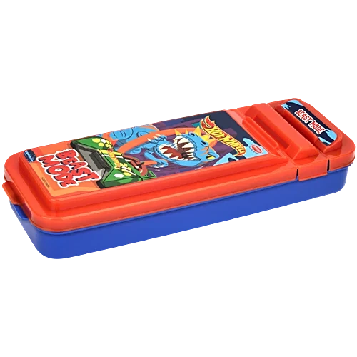 Pratap Flip Flop Compass Pencil Box - Hotwheels, Red,