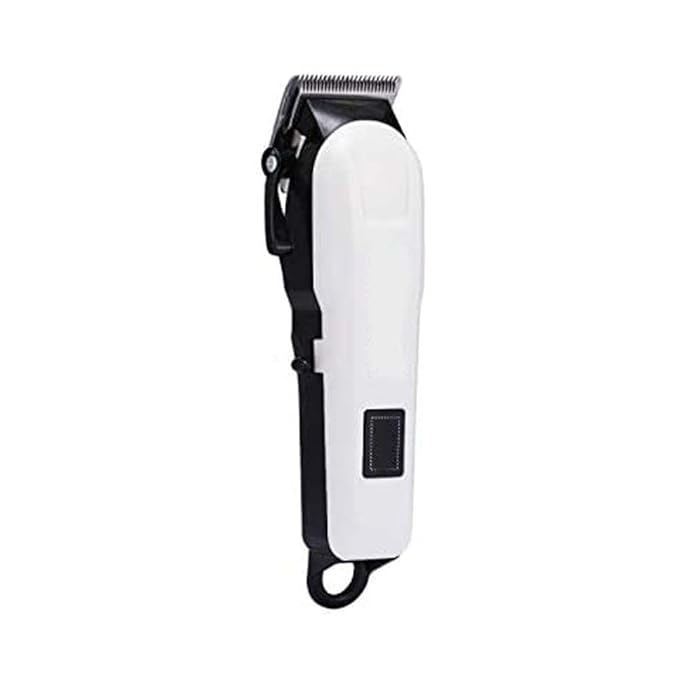 Kubra 809A Professional Corded/Cordless Rechargeable Trimmer With Length Adjustment Setting 60Mnts Runtime, White