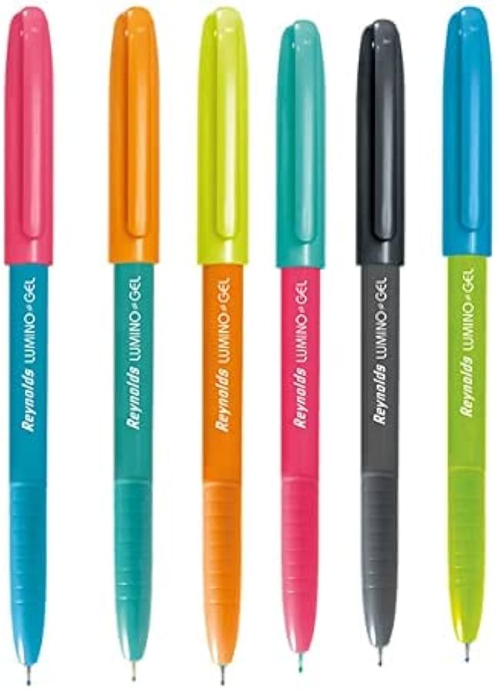 Reynolds LUMINOGEL Lightweight Gel Pen With Comfortable Grip for Extra Smooth Writing I School and Office Stationery | 0.6mm Tip Size