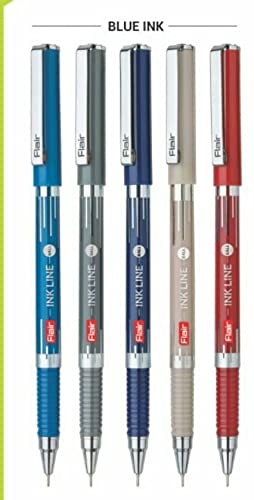 Flair Ink Line Ball pen [Blue ink] [Pack of 10] 0.6mm Long Point