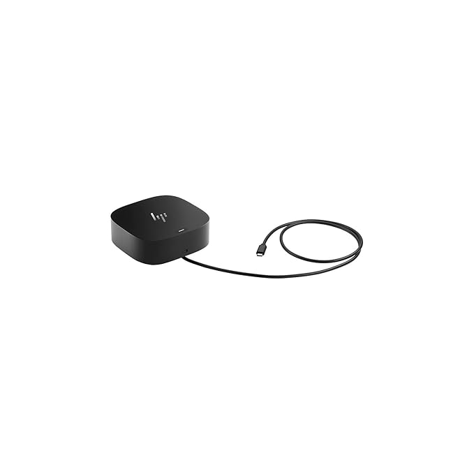 HP USB-C Dock G5 Docking Station with Thunderbolt RJ-45 Port and Up to 3 Displays Connectivity (5TW10AA), Black, 1.8" x 4.8" x 4.8" (SD)
