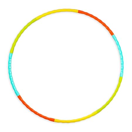 Ratna's Diamond Hula Hoop Ring Consists of 8 Inter-Lockable Pieces for Fitness & Play with 30 Inch Diameter for Boys Girls Kids and Adults (Multicolour)