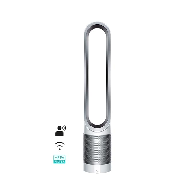 Dyson Pure Cool Link Air Purifier TP03 (White/Silver), Wi-Fi Enabled, Large, Activated Carbon