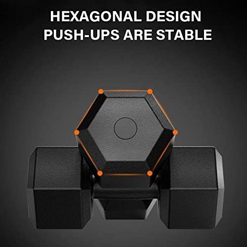 ZIMMER PVC Fixed Dumbbell Set for Home Gym For Exercise Gym Training | Black Color | (5KG) (ASL)