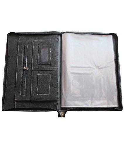 Digismart CB-402 Collection Leather Executive File Folder -Black Faux ,Paper Size B4