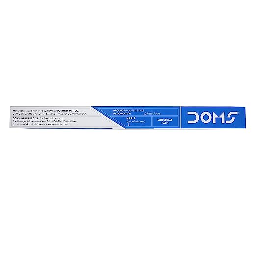 Doms Zoom 30cm Transparent Broad Scale (Pack of 10)