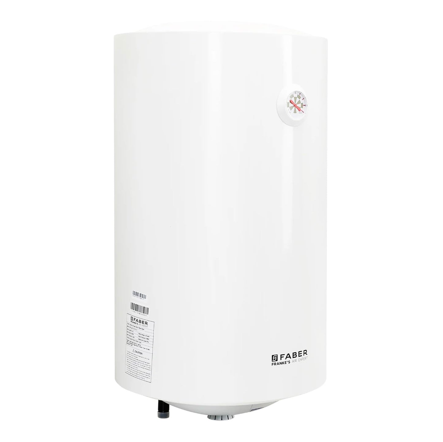Faber Jazz Elite 50L Vertical Storage Water Geyser | Heating Indicator, 8 Bar Pressure, Titanium Glassline Coated Tank, Temperature Control, MFV Safety Valve, Thermal Cut-Off | 2000W, 4 Star | (White)