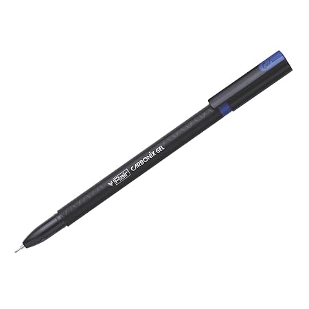 FLAIR Carbonix 0.5 mm Gel Pen Box Pack | Low-Viscosity Ink For Smudge Free Writing | Comfortable Grip For Smooth Writing Experience | Blue Ink, Pack Of 10 Gel Pens