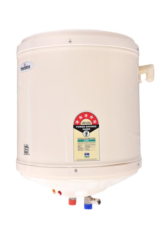 Thermoking 25 Litre Instant Water Heater (Geyser) with METAL outer Body |Compact Size|Suitable-High-rise Buildings|6 Bar High Pressure 5 Star rating |Made for Kitchen and Bathroom Applications (Ivory)
