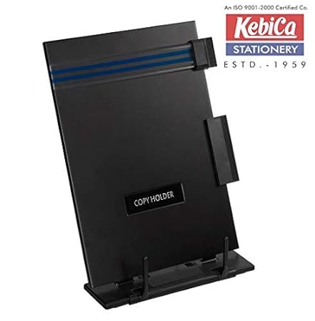 Kebica Metal Desktop Document Holder with 7 Adjustable Positions, Adjustable Clip, Holds A4 Documents, Books, iPad Tablet.