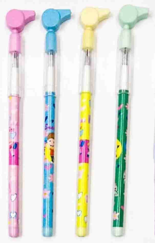 AMKAY Whistle Push Pencil Non Sharpening for kids for Return Gift Pencil Pack of 5