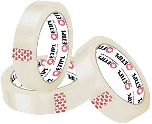 AMKAY Crystal Clear Self adhesive tape small size 12 mm width [1/2'' set of 12pcs] for use in small size Mini Tape Dispenser, 24 yards (20 Mtr)