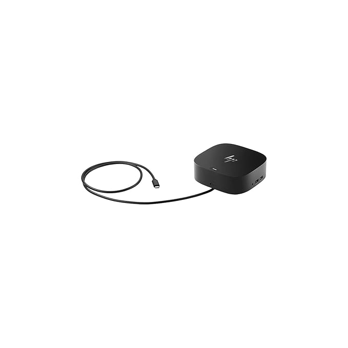 HP USB-C Dock G5 Docking Station with Thunderbolt RJ-45 Port and Up to 3 Displays Connectivity (5TW10AA), Black, 1.8" x 4.8" x 4.8" (SD)