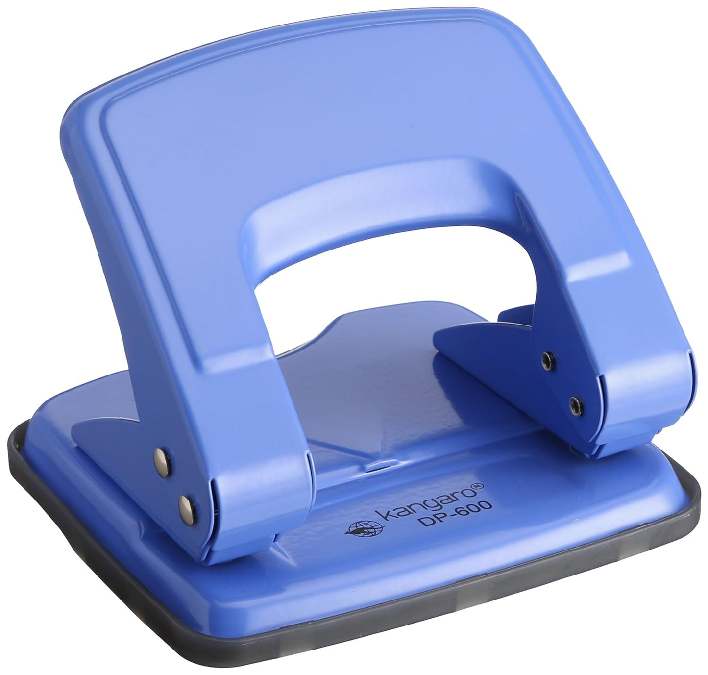 Kangaro Desk Essentials DP-600 2 Hole Metal Classic Medium Paper Punch | Removable Chip Tray With Durable Steel Consecution | Color May Vary, Pack Of 1