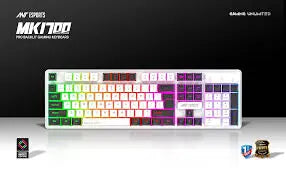 Ant Esports MK 1700 Wired Membrane Gaming Keyboard –with Backlit RGB LED, USB-A Connection, Quiet Keystrokes, 12 Multimedia Function Keys - for Computer, PC, Desktop, Gamer– 1 Year Warranty–Mercury - Image #1