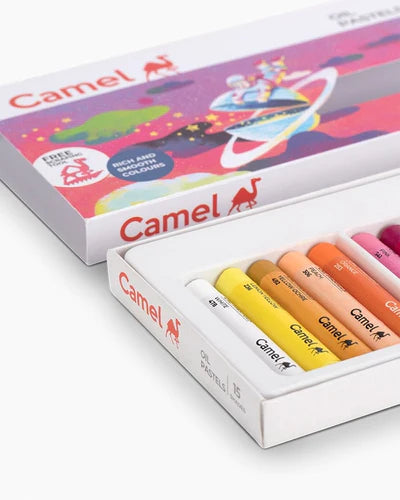 Camel Student Oil Pastels: Assorted Carton Pack of 15 Shades