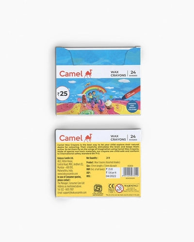 Camel Small Wax Crayons Assorted Pack Of 24 Shades