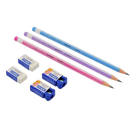 DOMS Zoom Triangle Pencil 50 Pcs Sipper, Black