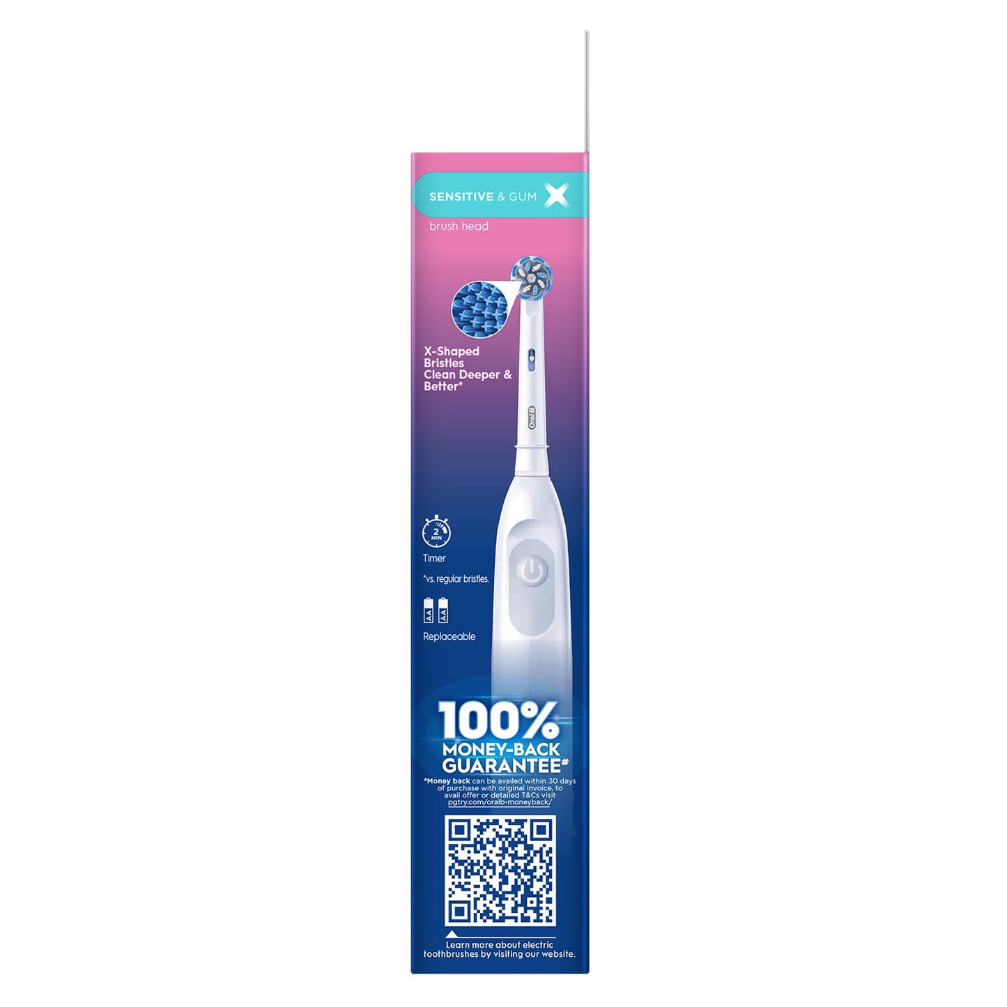 Oral B Pro Expert AA Battery Electric Toothbrush for Adults, 2 Min Timer with Quadpacer, Long Battery Life, IPX7 Water Resistant, 2 Year Warranty by Oral-B, Dentist inspired Round Brush Head