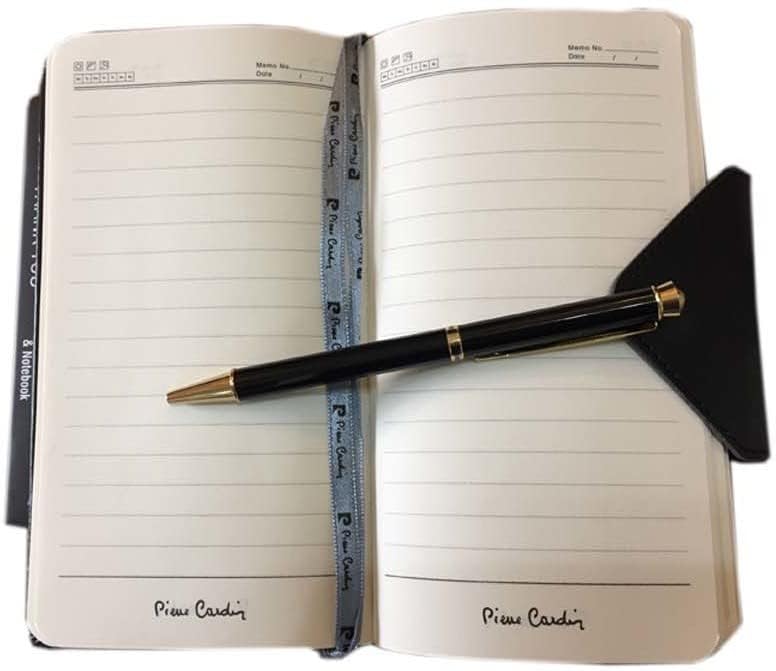 Pierre Cardin Thank You Ball Pen Set | Comfortable Grip | Set of Ball Pen & A Diary | Smudge Free, Smooth Refillable Pen | Ideal For Gifting | Blue Ink, Pack Of 1