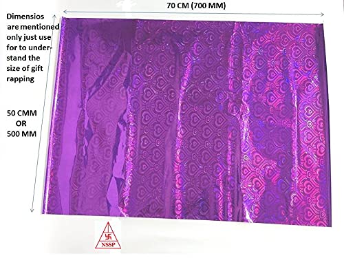 AMKAY Gift wrapping paper roll Plastic sheets Metallic gift Wrapping Paper sheet (XL size)(Pack of-50)