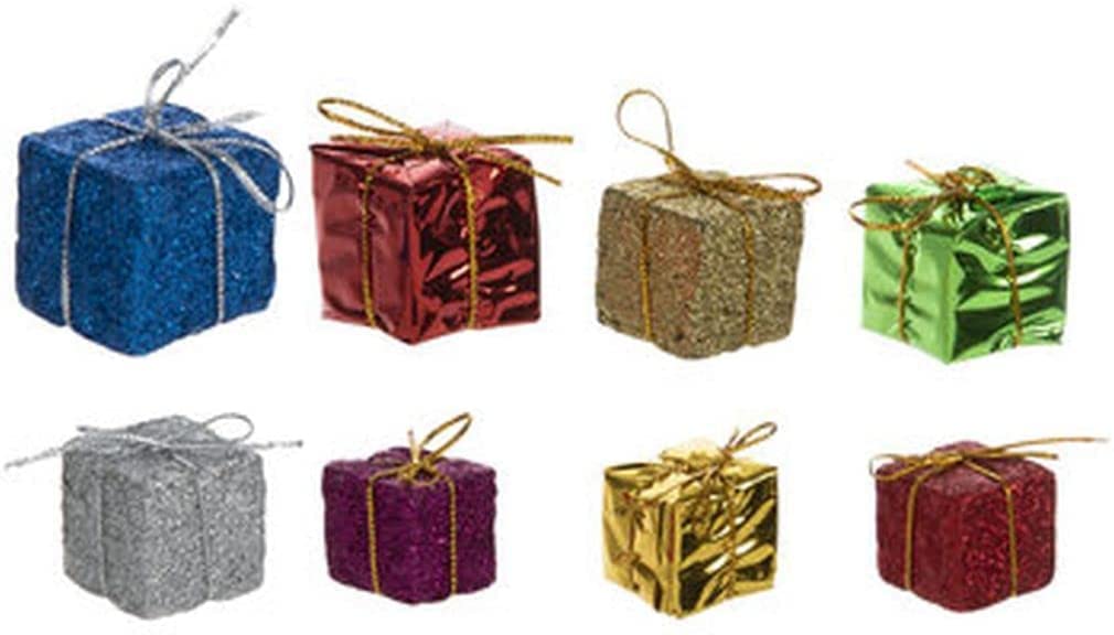 Digismart Christmas Special Miniature Wrapped Faux Present Gifts for Mini Tableaus, Doll Trees, and More - 06 Count