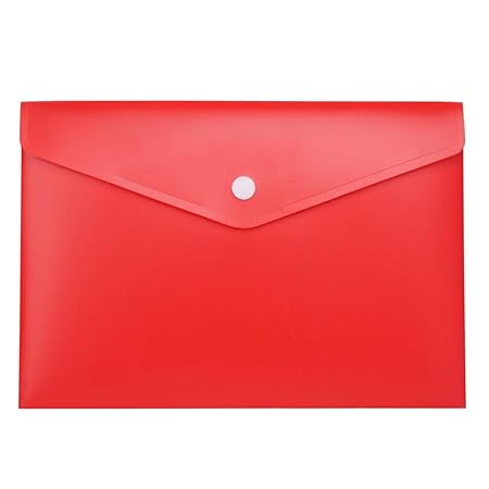 SAYA A5 Button Wallet SY005 | Durable PP Document Folder with Snap Button Closure | A5 Size Expanding File Envelope for Office, School, Travel & Certificates | Lightweight Waterproof Document Holder