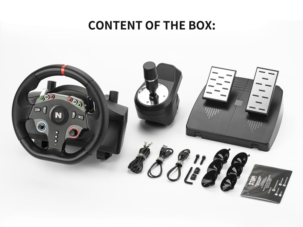 NiTHO Drive Pro ONE Gaming Racing Wheel with Separate Shifter and Floor Pedals, Steering Wheel for PC, PS4, Xbox One, Xbox Series X|S, Switch, 270 Degree Zero Dead Zone Driving Car Simulator