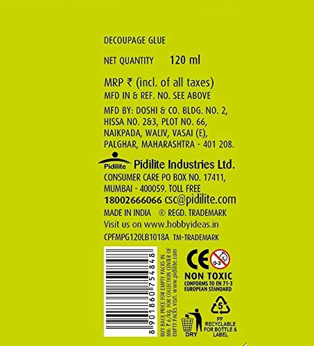 Pidilite Fevicryl Modge Podge Gloss , (Multicolour, 120 ml Each