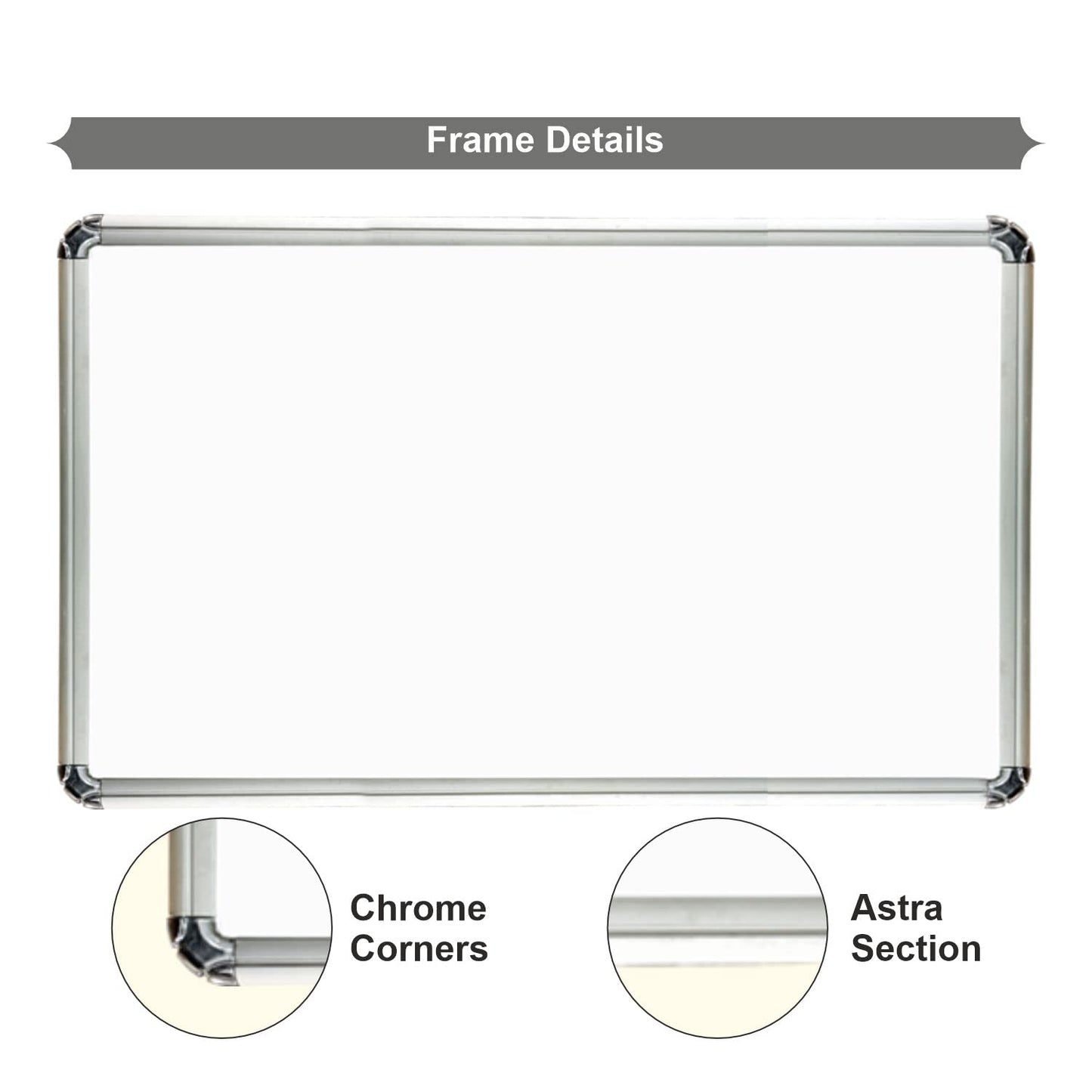 Digismart Board Whiteboard Nova Channel for Office, Home & School Aluminum Frame (Pack of 1) (Non Magnetic)