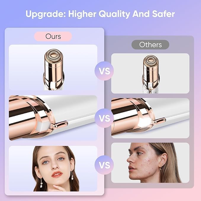 BLACK OLIVE® Facial Hair Remover Machine For Women - Face, Chin, Cheek, Eyebrow, Upper Lip Hair Remover for Women, USB RECHARGEABLE Epilator Machine for Women
