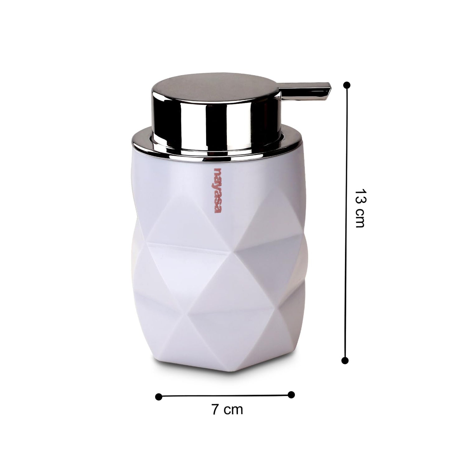 Nayasa Diamond Soap Case Dispenser, Soft Body Texture with Matte Finish Liquid Soap Dispenser with Pump, Can Be Used for Handwash, Lotion, Sanitizer, Shampoo, Home & Kitchen,
