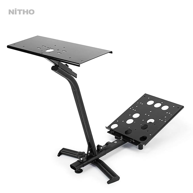 Nitho Alloy Steel RS-2 Drive Pro Stand 3, Adjustable Racing Wheel Gear Shifter Pedal Supporter for Logitech G29/G920/G923/G27/G25 Thrustmaster...