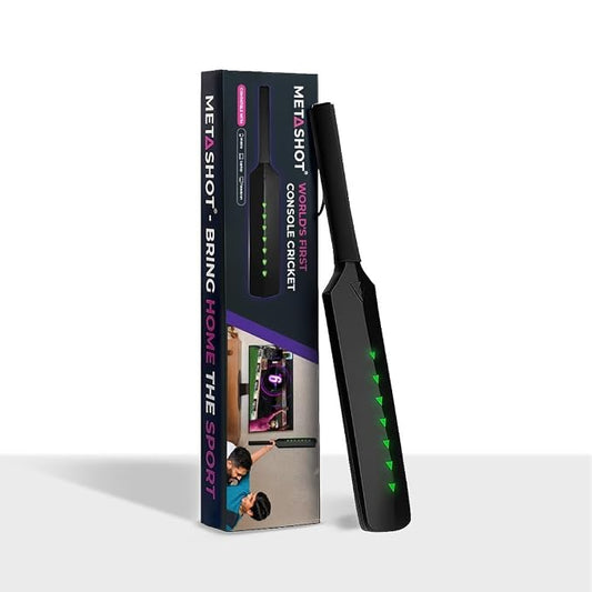 Metashot Smart Cricket Bat Game | Motion Sensor Gaming Bat for TV & Mobile | Indoor Cricket Game | Bluetooth Bat Controller (SD)